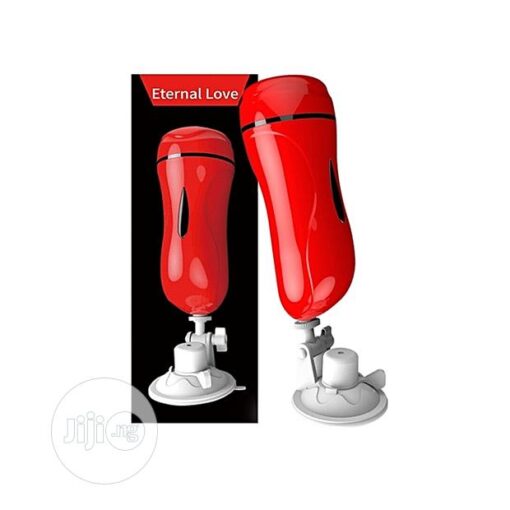 Masturbador masculino realista con vagina y fuerte succión - Rojo