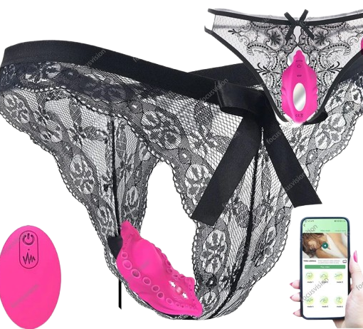 Vibrador portátil para bragas con control por aplicación