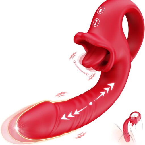 Dildo vibrador doble de lengua