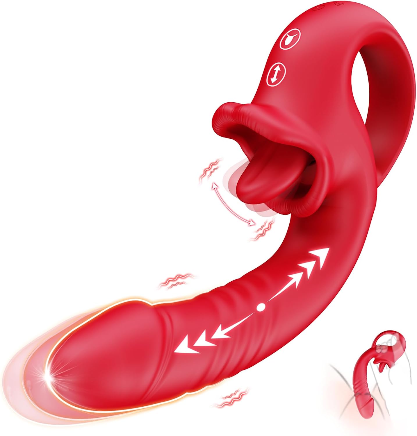 Dildo vibrador doble de lengua
